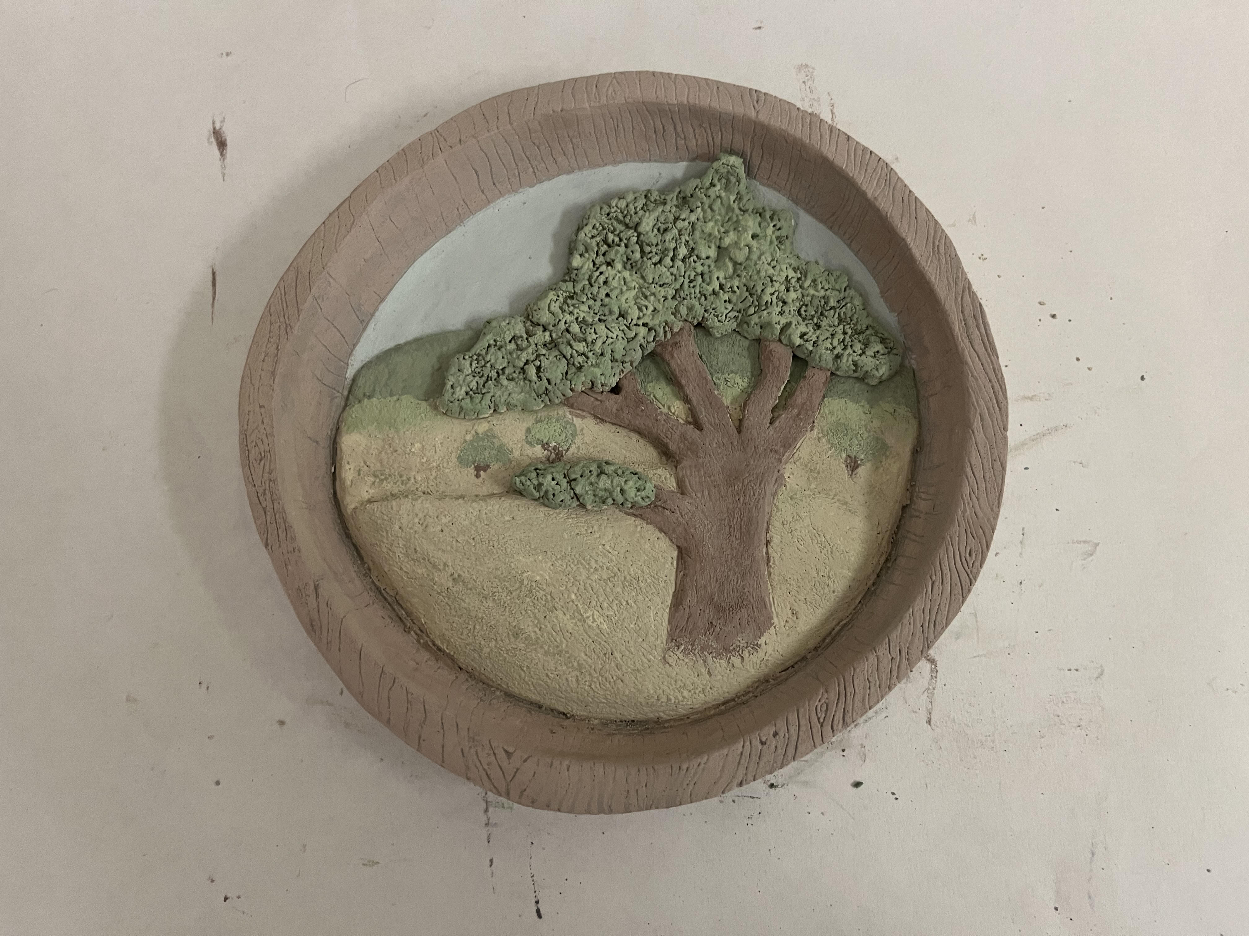 Unfired oak relief
